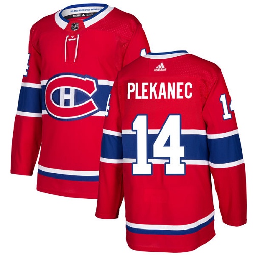Adidas Montreal Canadiens 14 Tomas Plekanec Red Home Authentic Stitched Youth NHL Jersey